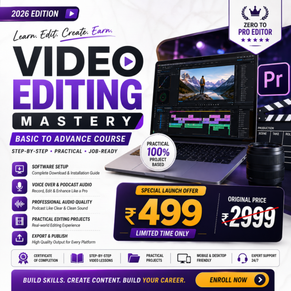 Video Editing Mastery_ Basic to Advance Course